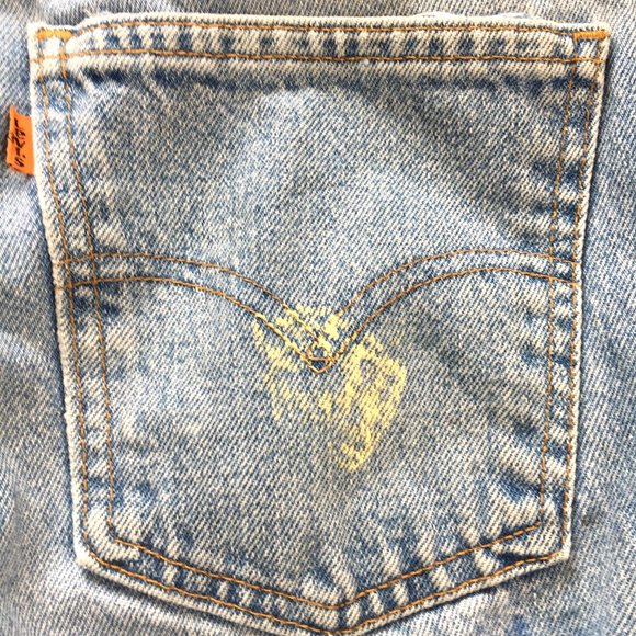 Levi's 560 Orange TabThrashed Distressed Work Jeans W40 VTG 90’s - Picture 10 of 15
